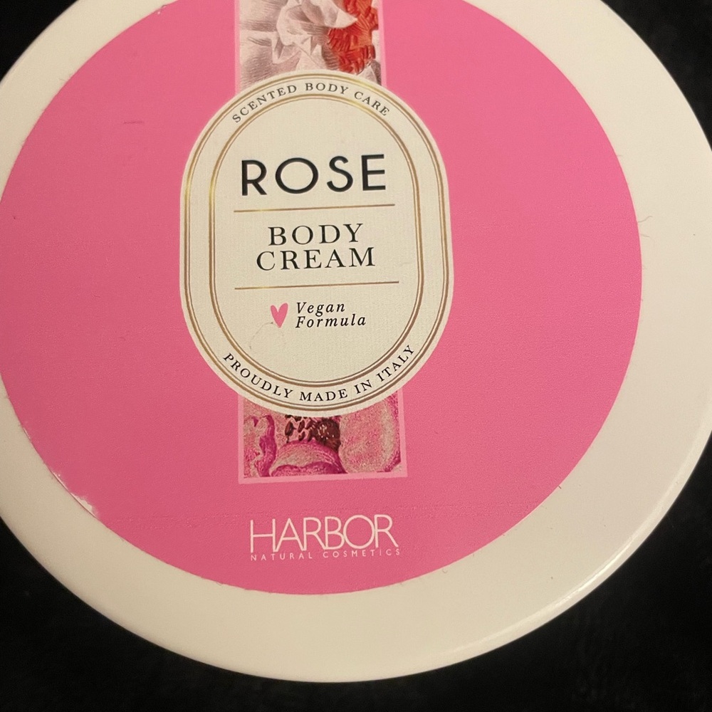 Harbor Natural Cosmetics Rose Body Cream - Pink and White